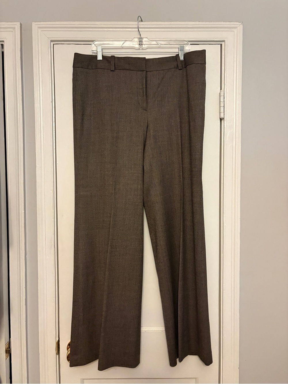 Ann Taylor Wide-Leg Dress Pants in Brown